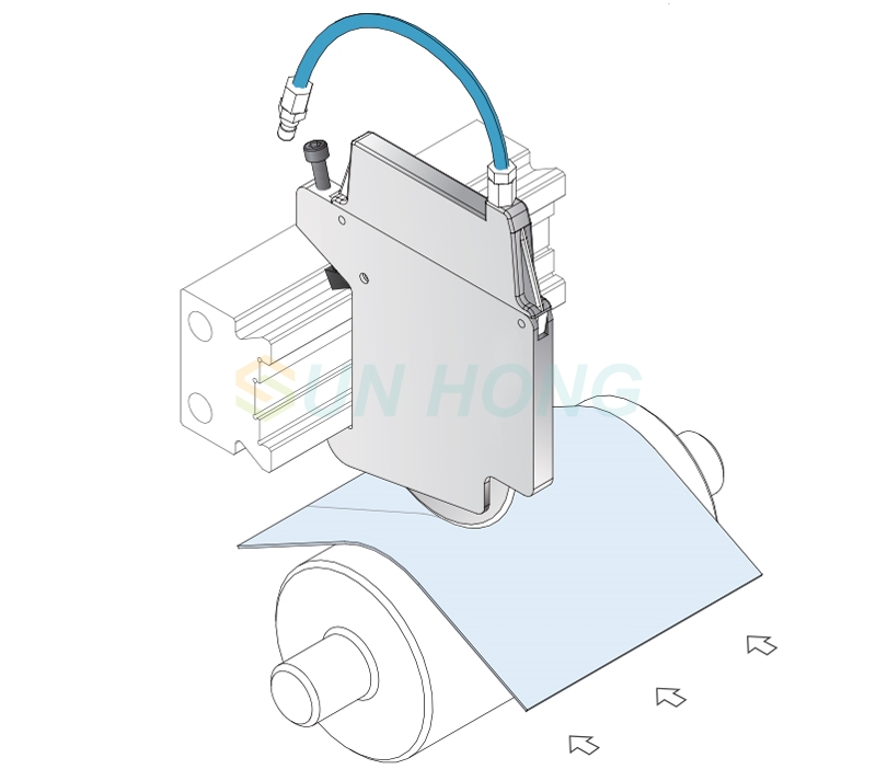 pneumatic slitting blade holder