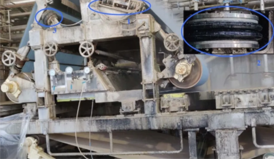 application of air bellow on paper machine